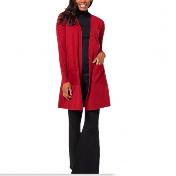 All Worthy Hunter McGrady Open Front Rib Cardigan - Picture 3 of 5